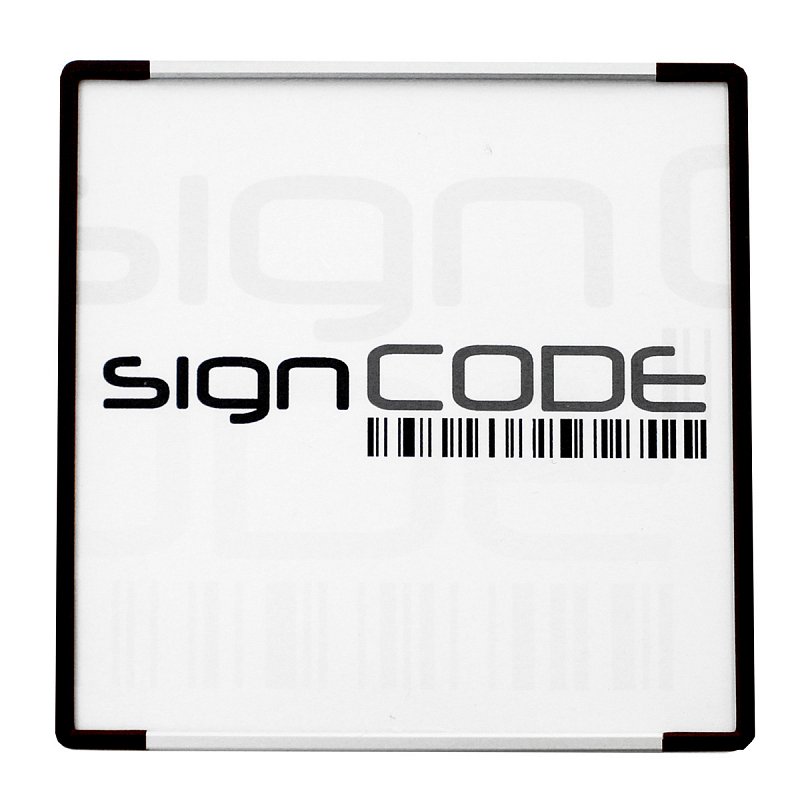 Orientační tabulka SignCode s plexi, černá 148x420 mm