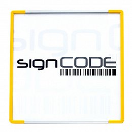 Orientační tabulka SingCode s plexi panelem, žlutá