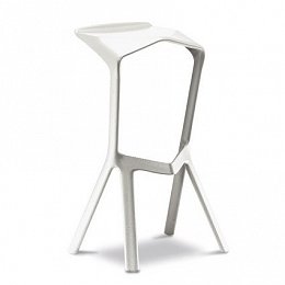 Barová židle Miura, šedo-bílá