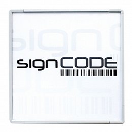 Orientační tabulka SignCode s plexi panelem, světle šedá
