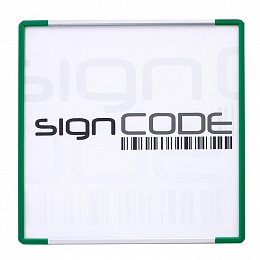 Orientační tabulka SignCode s plexi panelem, zelená