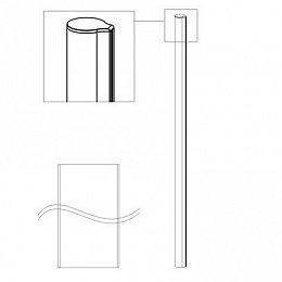 Sloupek signcode eXtern, 1500 mm, krajní, set 2 ks